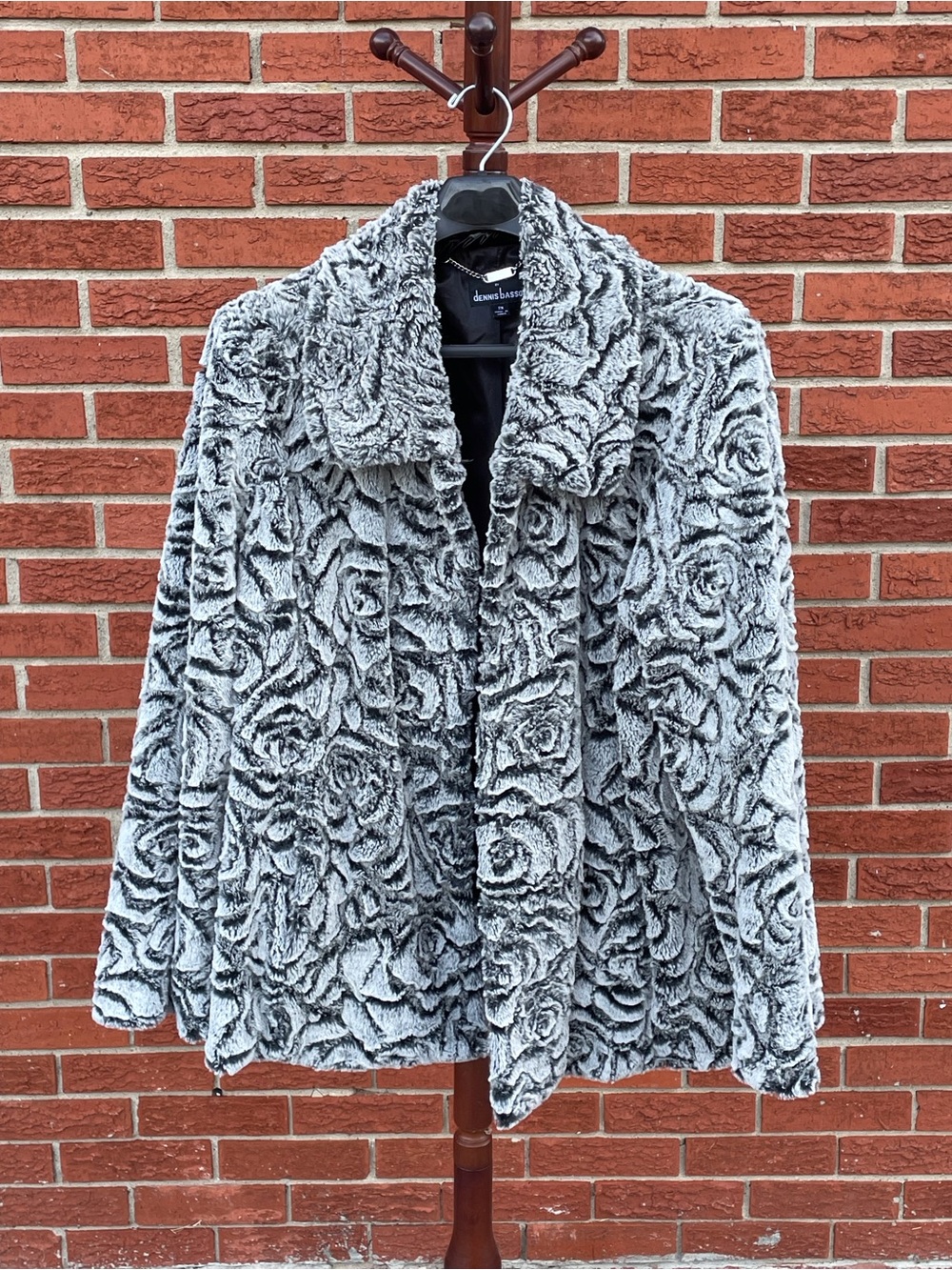 Dennis Basso Rose Detail Jacket 2X